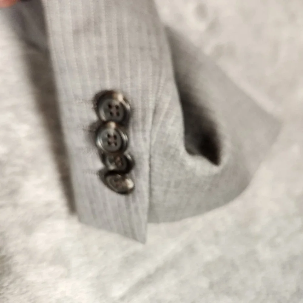 Lauren Ralph Lauren LRL‎ Gray Mens Size 44R 100% Wool Jacket Blazer Sport Coat